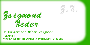 zsigmond neder business card